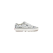 Vans Women’s White Floral Leather Sneakers with a stylish patterned platform design