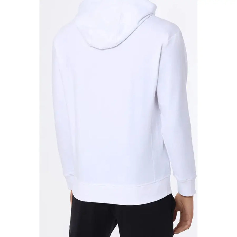 Paul and Shark Herren-Sweatshirt, weiß, mit Kapuze und langen Ärmeln, aus weichem, glattem Stoff mit klaren Linien