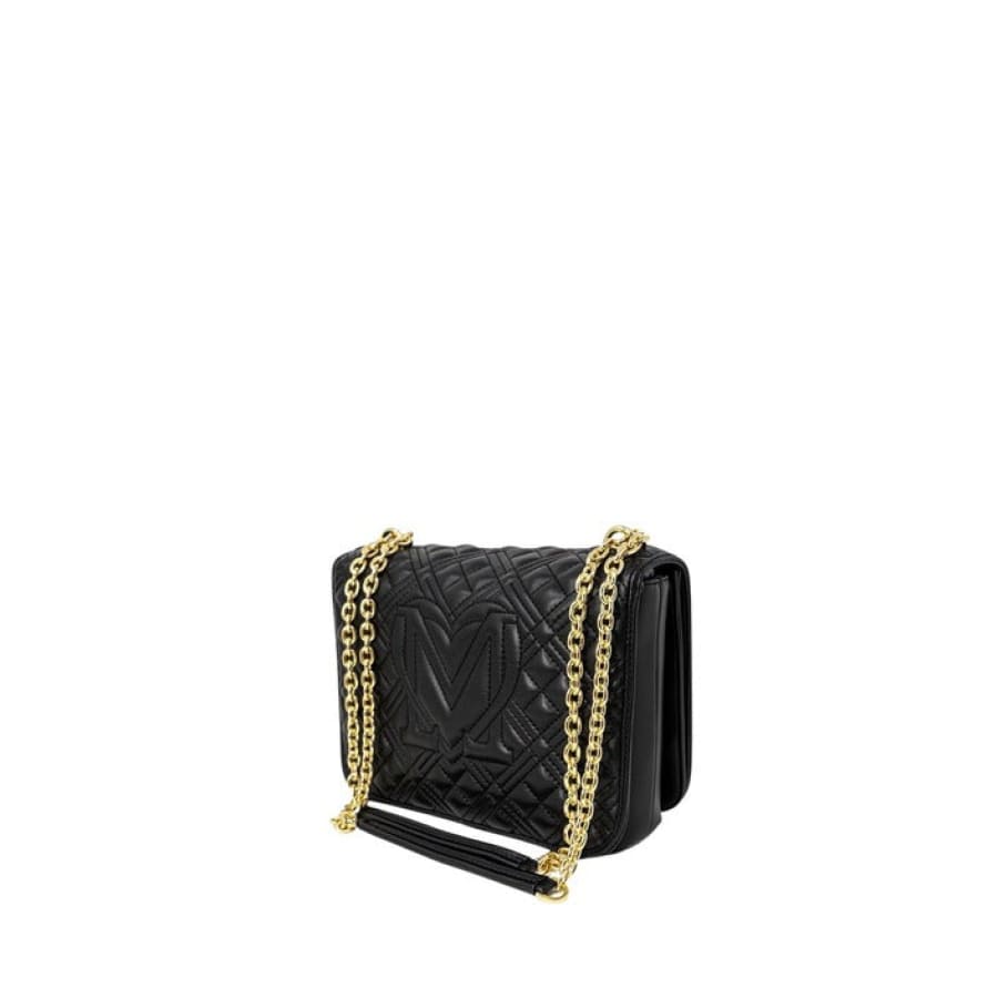 Love Moschino black quilted leather shoulder bag for women