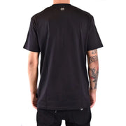 Schwarzes Kurzarmhemd t-shirt von Philipp Plein mit einem dezenten Logo am Halsausschnitt für Herren