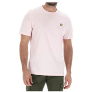 Pink crew neck T-shirt displayed in Lyle & Scott Green Printed Short Sleeve Men’s T-Shirt