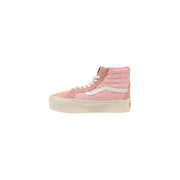 Pink high-top platform sneaker from Vans Women Sneakers in leather with laces