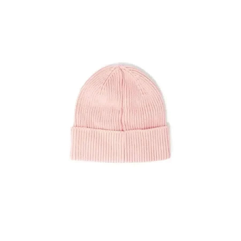 Pink knitted beanie with folded brim from Calvin Klein Jeans Women Cap collection