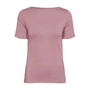 Vero Moda Women Top - Pink short-sleeved t-shirt with a round neckline