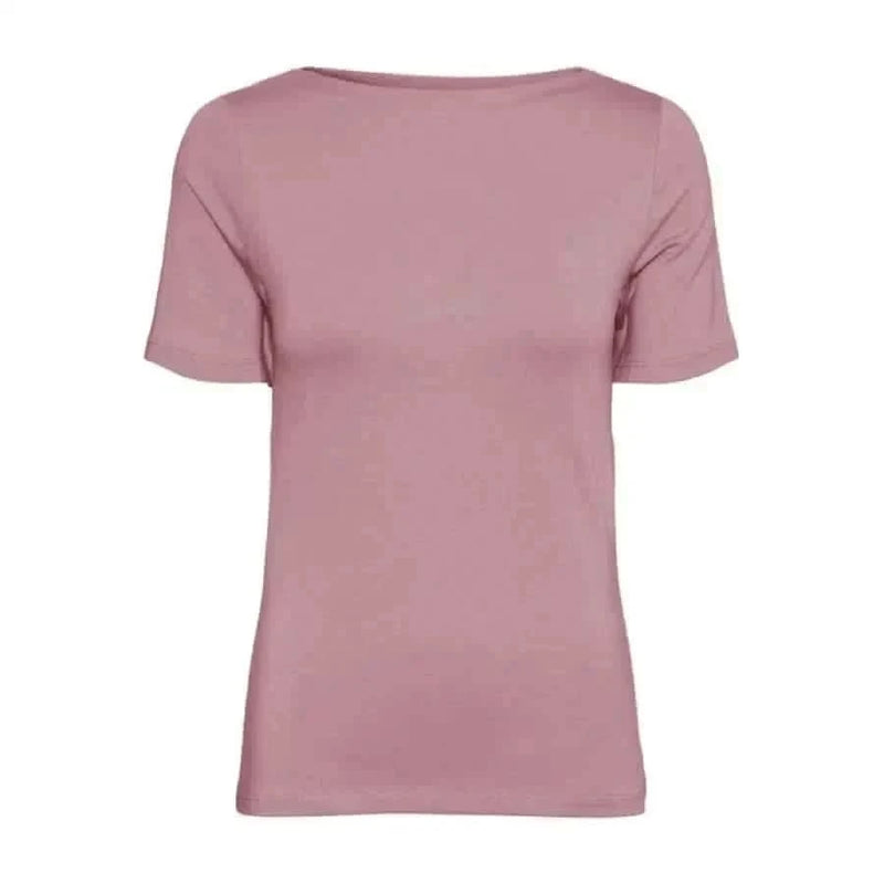 Vero Moda Women Top - Pink short-sleeved t-shirt with a round neckline