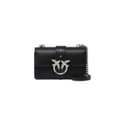 Pinko beige polyurethane crossbody bag with silver bird clasp