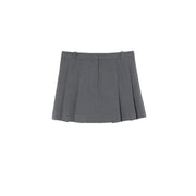 A sleek dark gray pleated mini skirt with tailored waistband from Pinko grey women’s spring summer collection