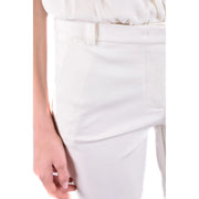 Pinko white tailored high waisted trousers with subtle pleats at the waistband for women fall winter collection