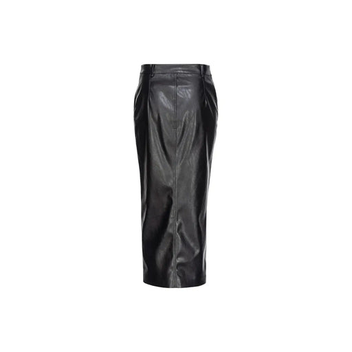 Pinko Schwarzer Damenrock aus Polyester mit elegantem, hochgeschnittenem Bund, dezenten Ziernähten vorne und Vordertaschen.