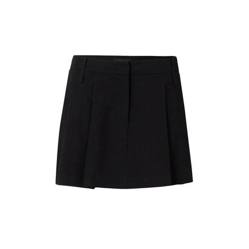 Pinko Schwarzer Damen-Plissee-Minirock mit tailliertem Bund und strukturierten Falten aus Polyester-Mischgewebe