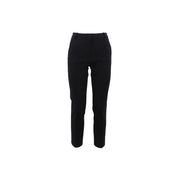 Pinko Schwarze, taillierte Damenhose aus Viskose mit elegantem, geradem Bein, dezenter Bügelfalte und Haken- und Reißverschluss