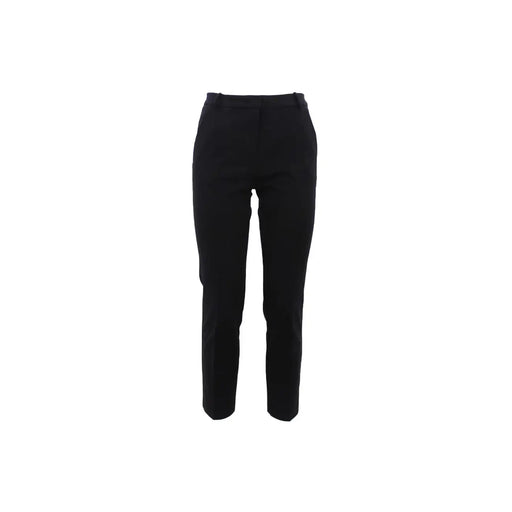 Pinko Schwarze, taillierte Damenhose aus Viskose mit elegantem, geradem Bein, dezenter Bügelfalte und Haken- und Reißverschluss