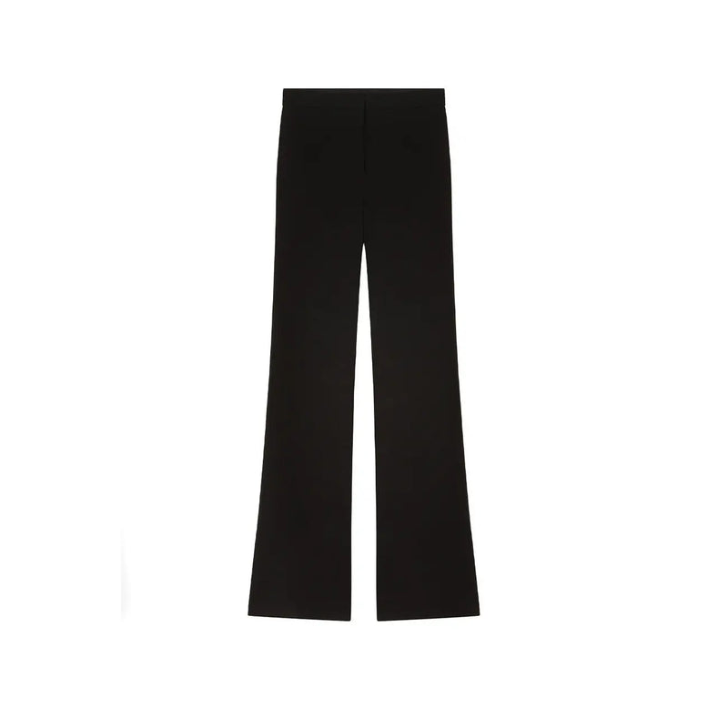 Pinko Schwarze, hochgeschnittene Viskosehose für Damen, schmal geschnitten mit elegantem Stofffinish, ideal für Herbst und Winter