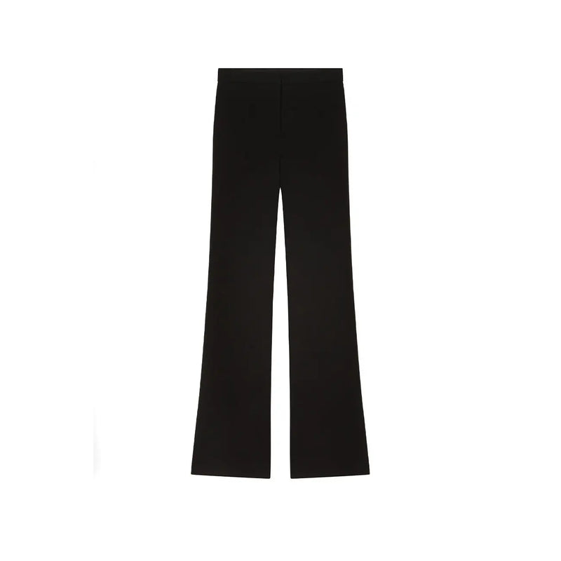 Pinko Schwarze, hochgeschnittene Damenhose aus Viskose mit elegantem, geradem Bein und schmaler Passform für Herbst und Winter