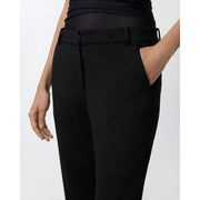 Pinko Schwarze, taillierte Damenhose aus Viskose mit schmalem, geradem Bein und passendem Gürtel für Frühling und Sommer