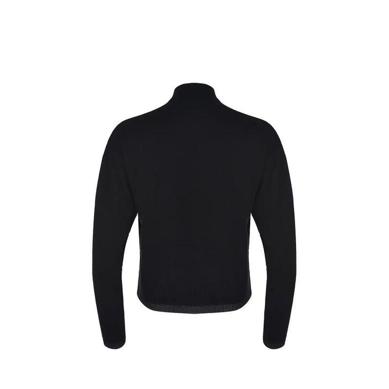 Pinko Schwarzer Damen-Rollkragenpullover aus Wolle mit geripptem Saum und Bündchen in langärmeligem Design