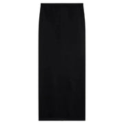 Pinko women black midi zip skirt with sleek smooth minimalist design from spring summer collection