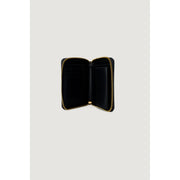 Pinko Schwarze Damen-Geldbörse aus Leder mit goldfarbenem Reißverschluss und Innenfächern (10 x 12 x 2,5 cm)