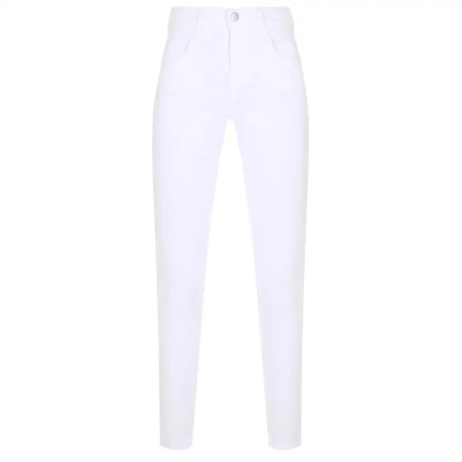 Pinko women spring summer white trousers high-waisted slim-fit jeans with clean minimalist design