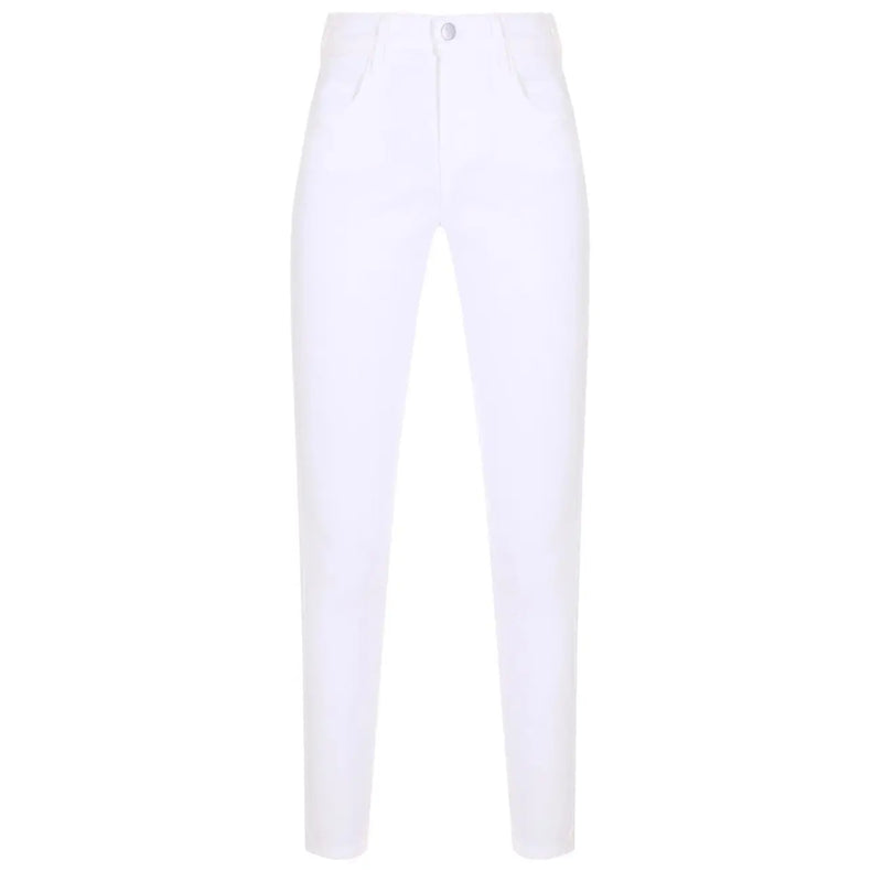 Pinko women spring summer white trousers high-waisted slim-fit jeans with clean minimalist design