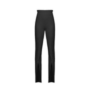Pinko Schwarze Damenhose aus Polyester mit hohem Bund, elegantem geradem Bein, Schlitzen am Knöchel und Reißverschluss