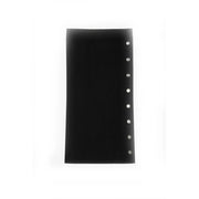 Black rectangular leather wallet with silver studs along the right edge for pinko women wool skirt black winter apparel