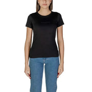 Plain black crew neck t-shirt with short sleeves from Calvin Klein Jeans