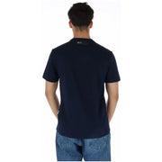 Navy blue Plein Sport men’s short sleeve t-shirt with a small black label at the neckline in lightweight fabric