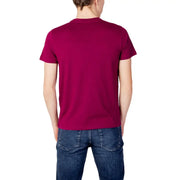 Us polo assn men’s classic solid maroon short-sleeved crew neck cotton t-shirt for casual wear