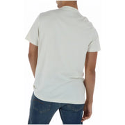 Psycho Bunny Herren-T-Shirt, weiß, Baumwolle, Rundhalsausschnitt, schlichtes, cremefarbenes, weiches Kurzarm-T-Shirt