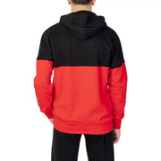 Pyrex men’s red and black two-tone hooded sweatshirt with color-block design made of 100% cotton