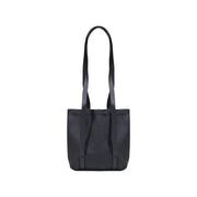 Rains women crossbody bag in black polyester with sleek, glossy minimalist tote design, 8x15x8 cm dimensions