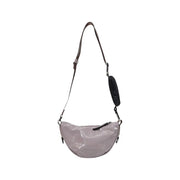 Rains women purple polyester mini shoulder bag with a sleek matte gray crossbody design and adjustable strap