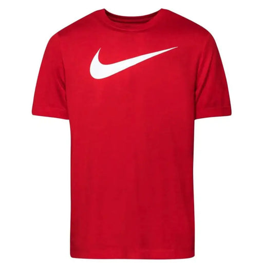 Rot Nike T-shirt angezeigt in der Nike Produktbild des schwarzen Kurzarm-T-Shirts