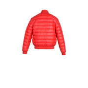 Red quilted puffer jacket by Love Moschino in polyamide for women’s fashion