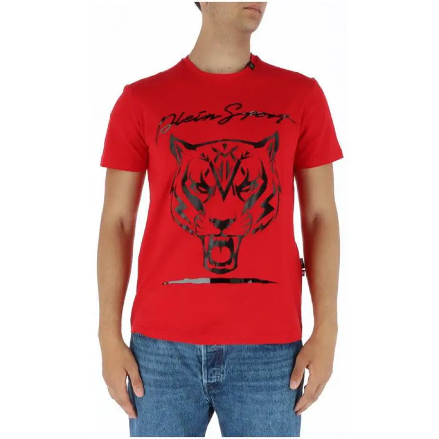 Plein Sport - Men T-Shirt - red / S - Clothing T-shirts