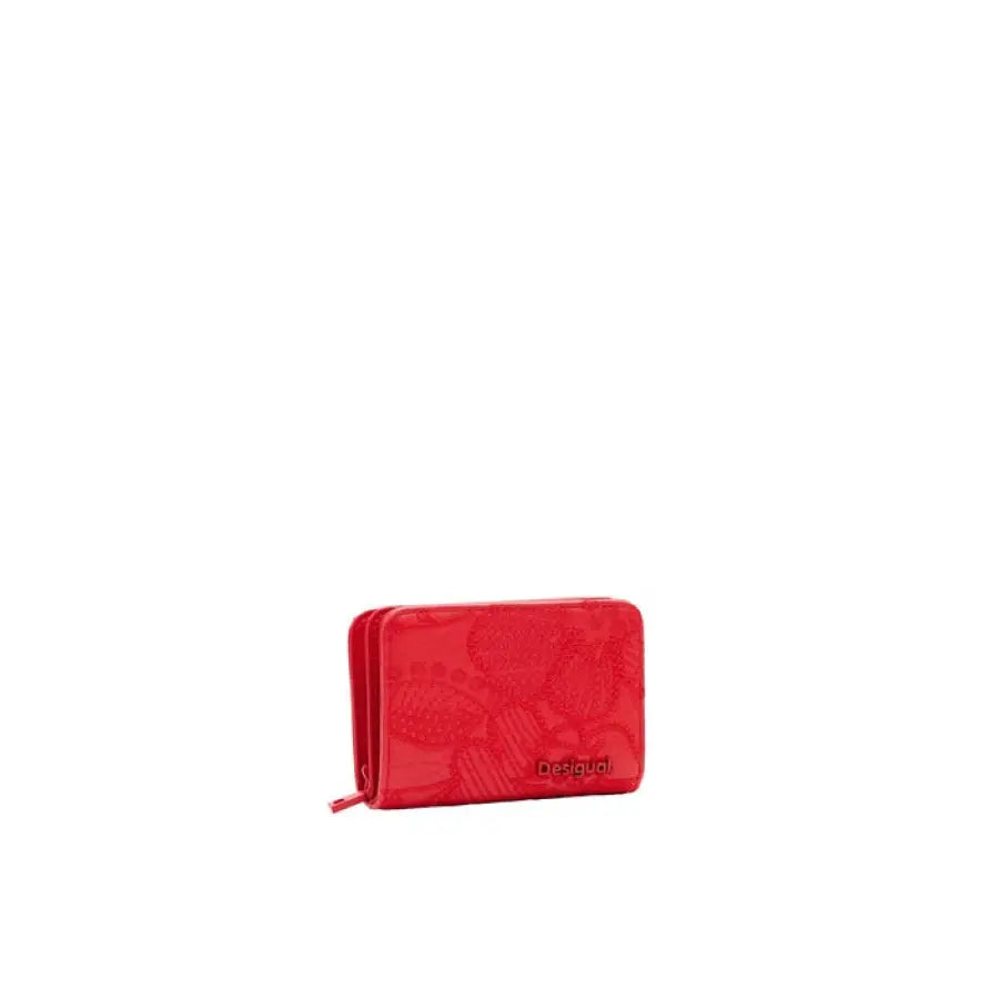Red Desigual women wallet with logo for urban city style fashion