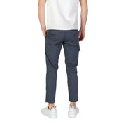 Dunkelgraue, schmal geschnittene Cargohose aus Baumwolle mit Seitentaschen für Herren von Refrigiwear, geeignet für Herbst und Winter