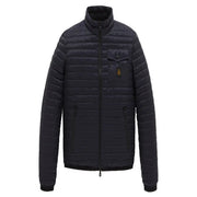 Schwarze Steppjacke mit hohem Kragen, Frontreißverschluss und Seitentaschen von Refrigiwear Herrenjacke Blau B44584