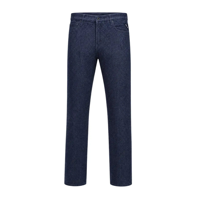 Replay Jeans für Herren in Dunkelblau mit geradem Bein und klassischem Fünf-Taschen-Design, Vorderansicht
