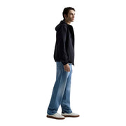 Replay Herrenblazer, schwarz, Kapuzenjacke aus Polyester, reguläre Passform, elegantes, modernes Design und dezente Struktur, Vorderansicht