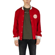 Der rote Herrenblazer von Replay besticht durch sein klassisches Design mit Reißverschlusstasche und Besatz im Tommy Hilfiger College-Stil.