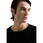 Schwarzes Herren-Langarmshirt aus Baumwolle von Replay mit Rundhalsausschnitt im klassischen Casual-Design.