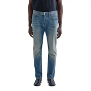 Replay Slim-Fit-Jeans von Anbass für Herren aus hellem Denim mit geradem Bein und dezenter Auswaschung an den Oberschenkeln, Vorderansicht