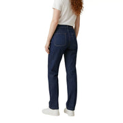 Replay Damenjeans aus dunkelblauem Denim mit geradem Bein und klassischen Gesäßtaschen.