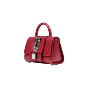 Replay Damenhandtasche, rot, aus Synthetikmaterial mit lebendiger Lederoptik und polierten silberfarbenen Beschlägen, 23 x 16 x 7 cm