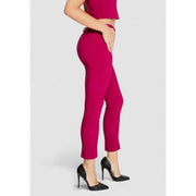 Rinascimento Damenhose aus bordeauxrotem Polyester mit elegantem Reißverschluss und figurbetontem, kurzem Schnitt