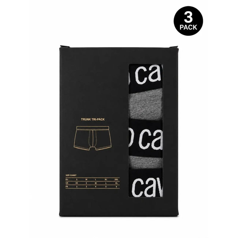 graue Boxershorts aus Baumwolle von Roberto Cavalli für Herren Calvin Klein Dreierpack schwarze und graue Boxershorts mit weißem CA-Schriftzug