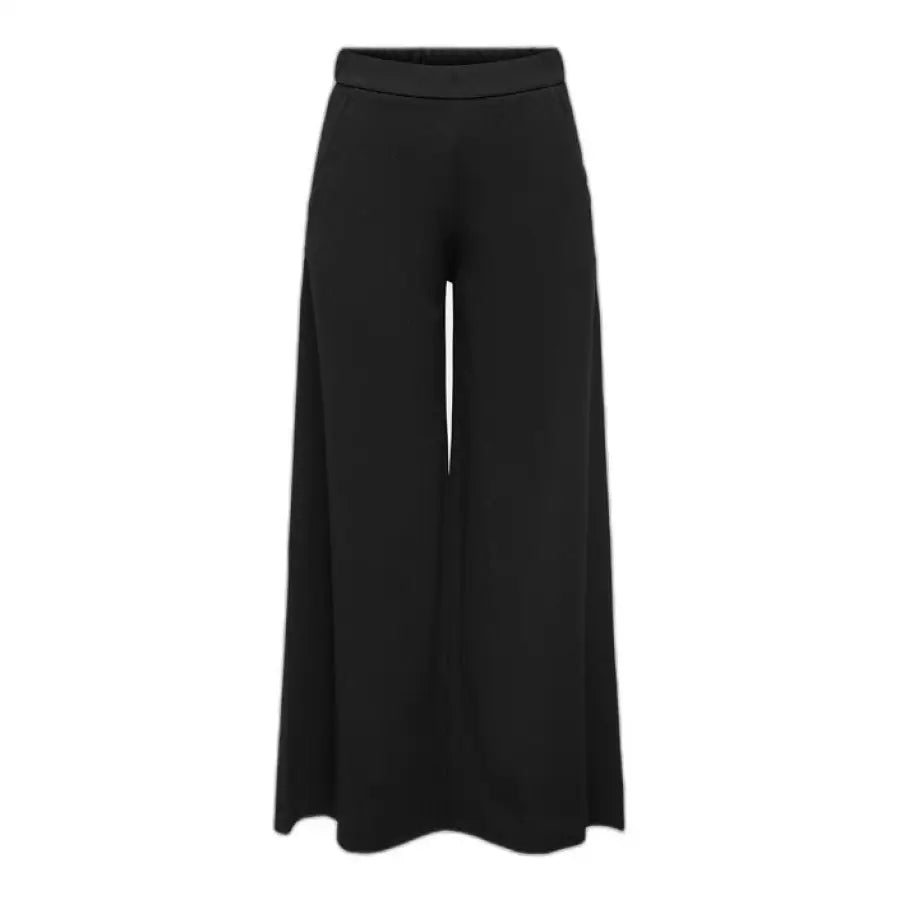 Yong Jacqueline women wearing The Row black crepe wide-leg trousers