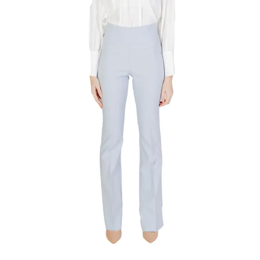 Sandro Ferrone - Elegant Women Trousers paired with Row Person Silk Blouse